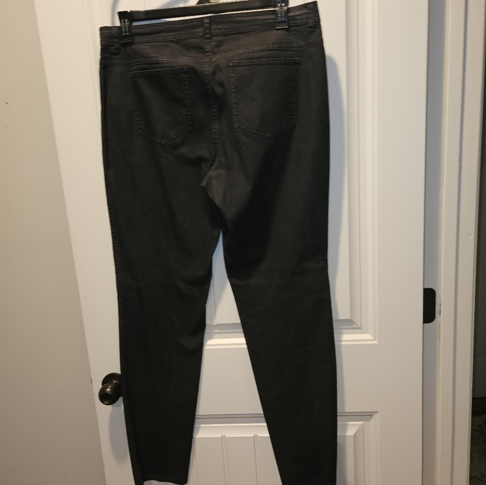 Lafayette 148 New York Charcoal Jeans Sz 14 - Picture 2 of 3